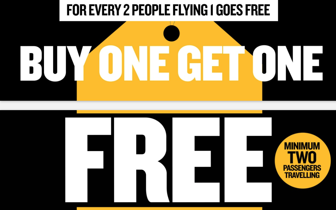 2 w cenie 1 – pierwsza w historii oferta “Buy One Get One Free” w Ryanair