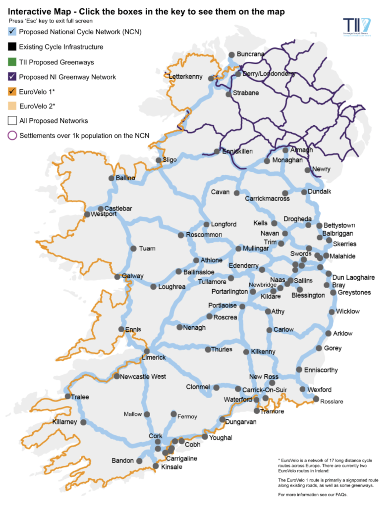 ścieżki rowerowe w irlandii