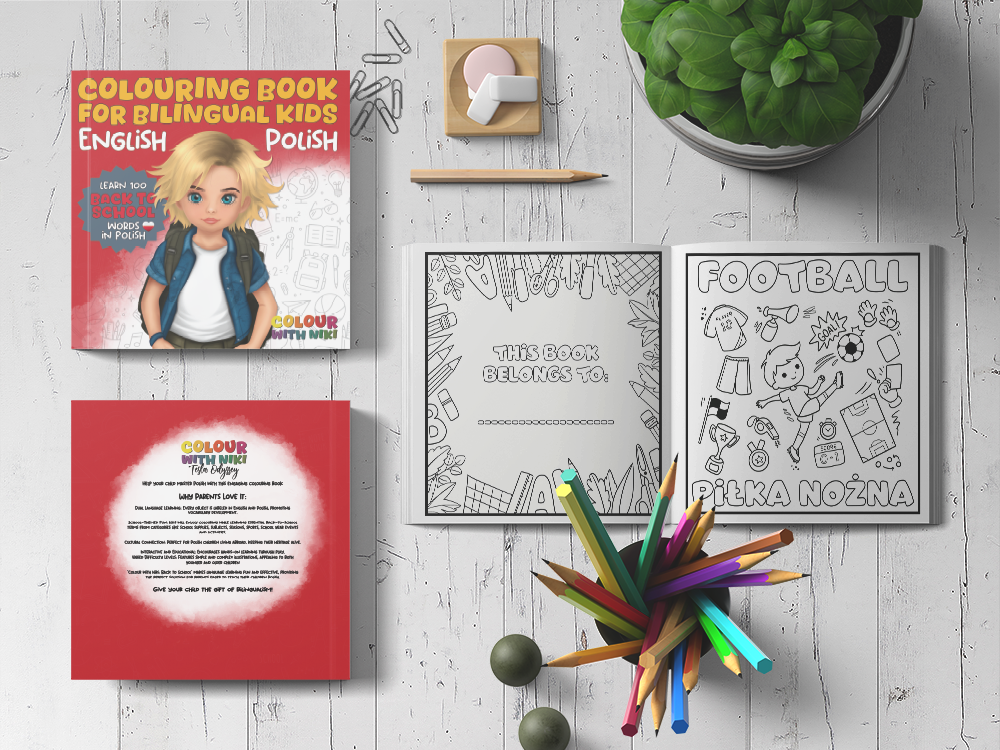 learn polish for kids - colouring book